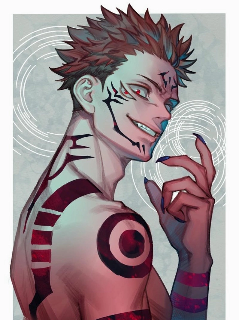 Nguyền vương Sukuna liếc mắt nhìn khinh bỉ những kẻ yếu thế hơn mình