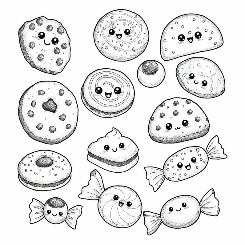 Rèn luyện kỹ năng với tranh tô màu bánh kẹo sáng tạo cho tư duy phát triển