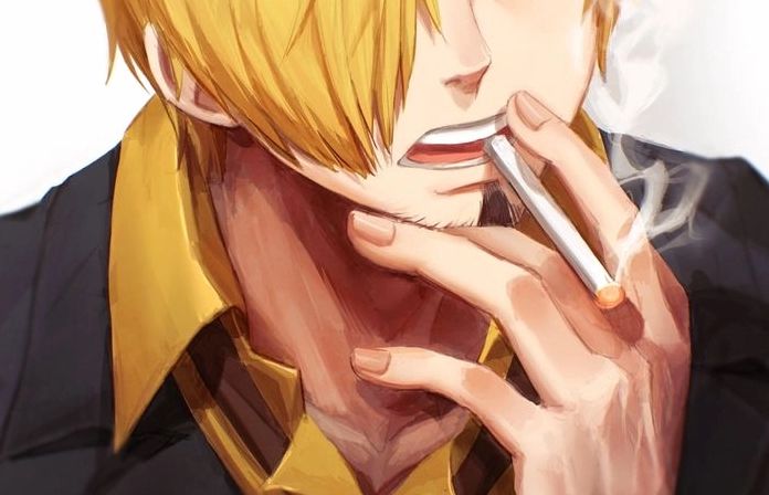 Sanji smoking hình ảnh quen thuộc với điếu thuốc trên môi