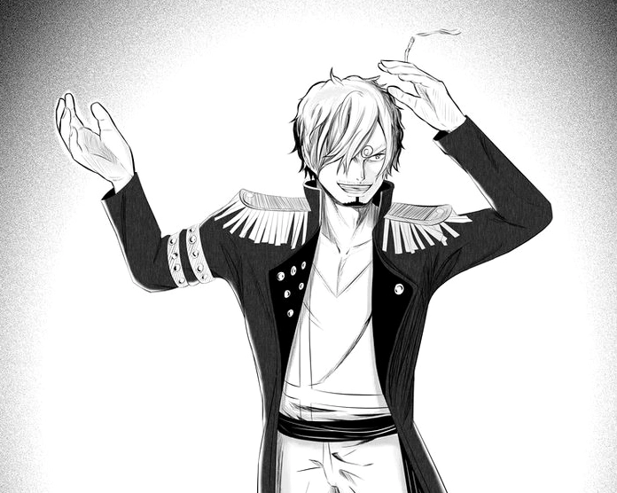 Sanji trước timeskip với vẻ ngoài lãng tử nhưng đầy bản lĩnh