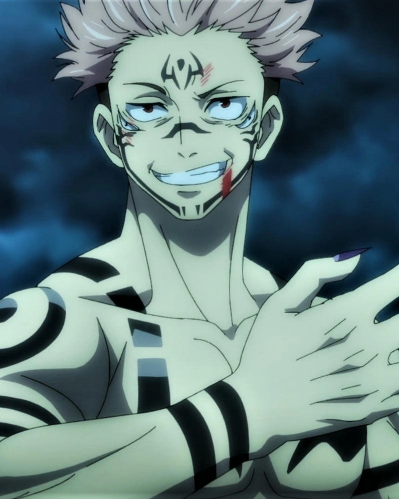 Sukuna cởi trần để lộ những hình xăm nguyền hồn cực ngầu