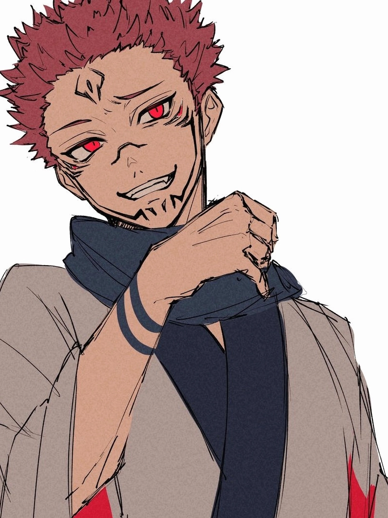 Sukuna mặc kimono truyền thống Nhật Bản với phong thái ung dung