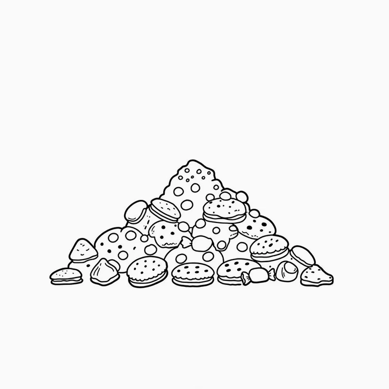 Tặng bé bộ tranh tô màu bánh kẹo đẹp đầy màu sắc tươi vui