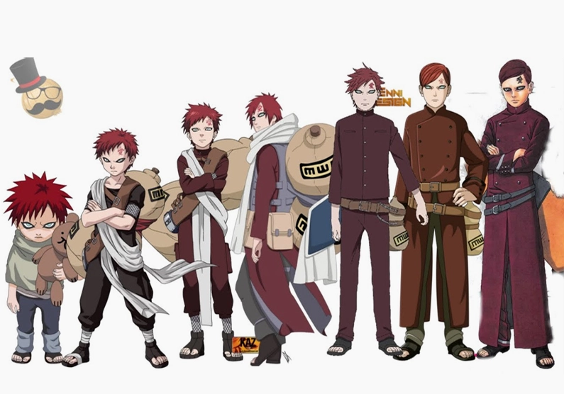 Tạo hình Gaara thời Boruto với mái tóc chải chuốt