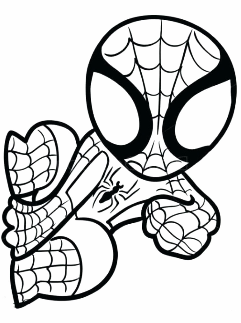 Tập tranh to màu người nhện chibi đáng yêu