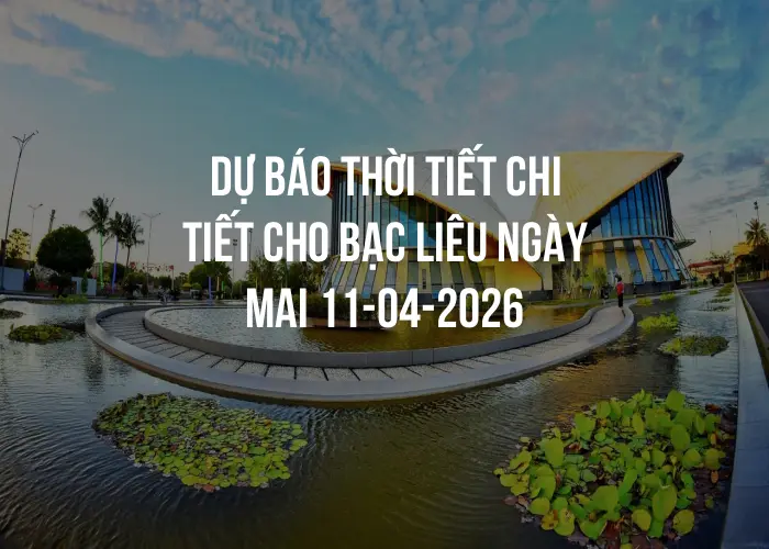 Dự báo thời tiết chi tiết cho Bạc Liêu ngày mai 11-04-2026