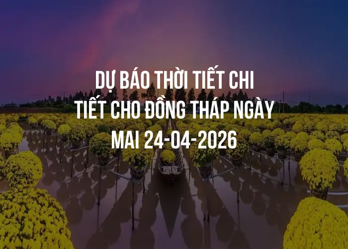 Dự báo thời tiết chi tiết cho Đồng Tháp ngày mai 24-04-2026