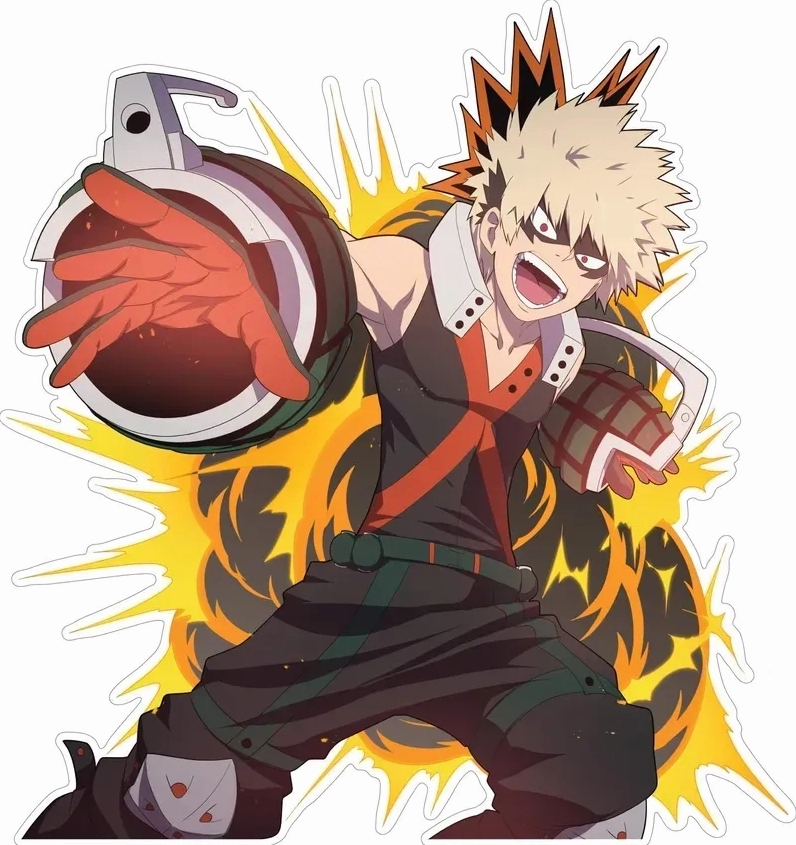Thể hình săn chắc sáu múi của Bakugo phản ánh quá trình rèn luyện gian khổ