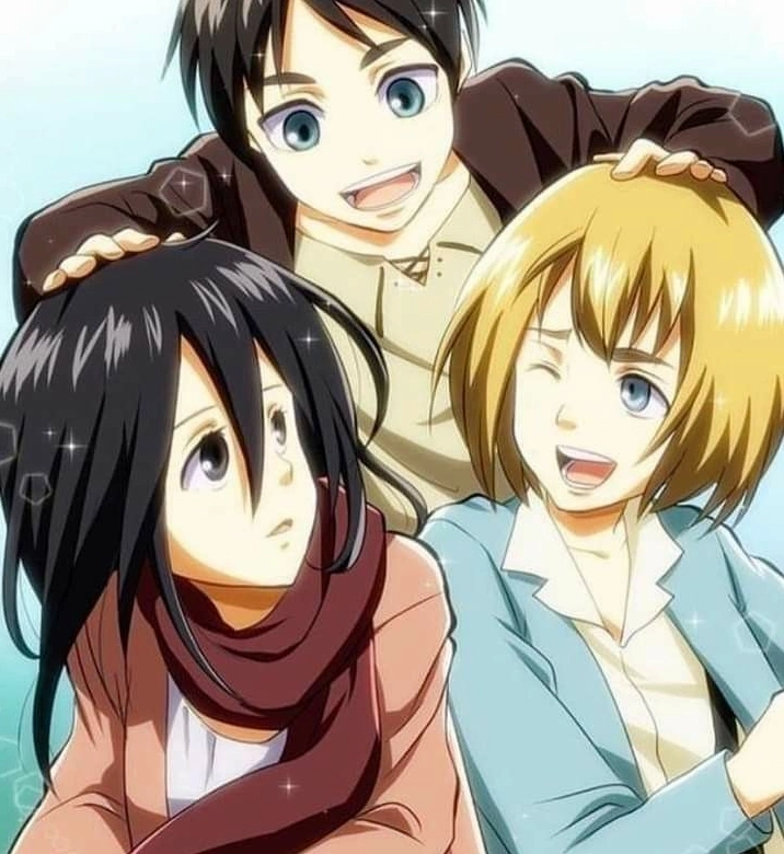 Thưởng thức tình bạn Armin Eren Mikasa đỉnh cao