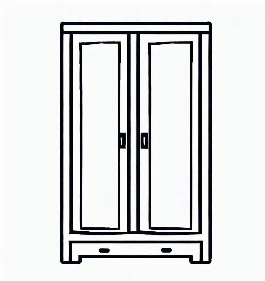 Tô màu cái tủ quần áo dễ dàng cho bé rèn luyện tay