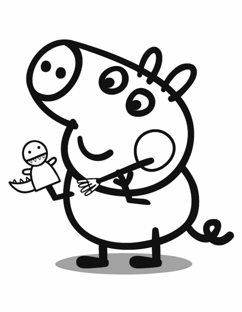 Tô màu heo george em trai peppa