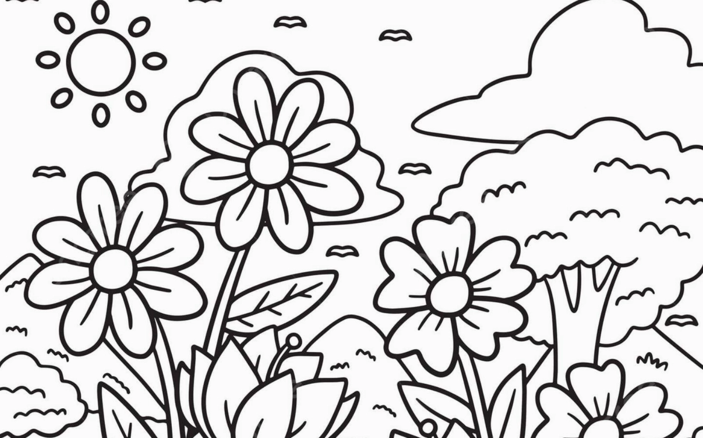 tô màu Hoa nở rực rỡ dưới ánh nắng