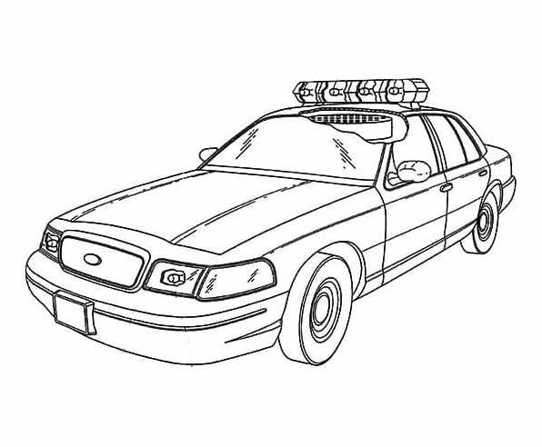 Tô màu ô tô cảnh sát mẫu số 3