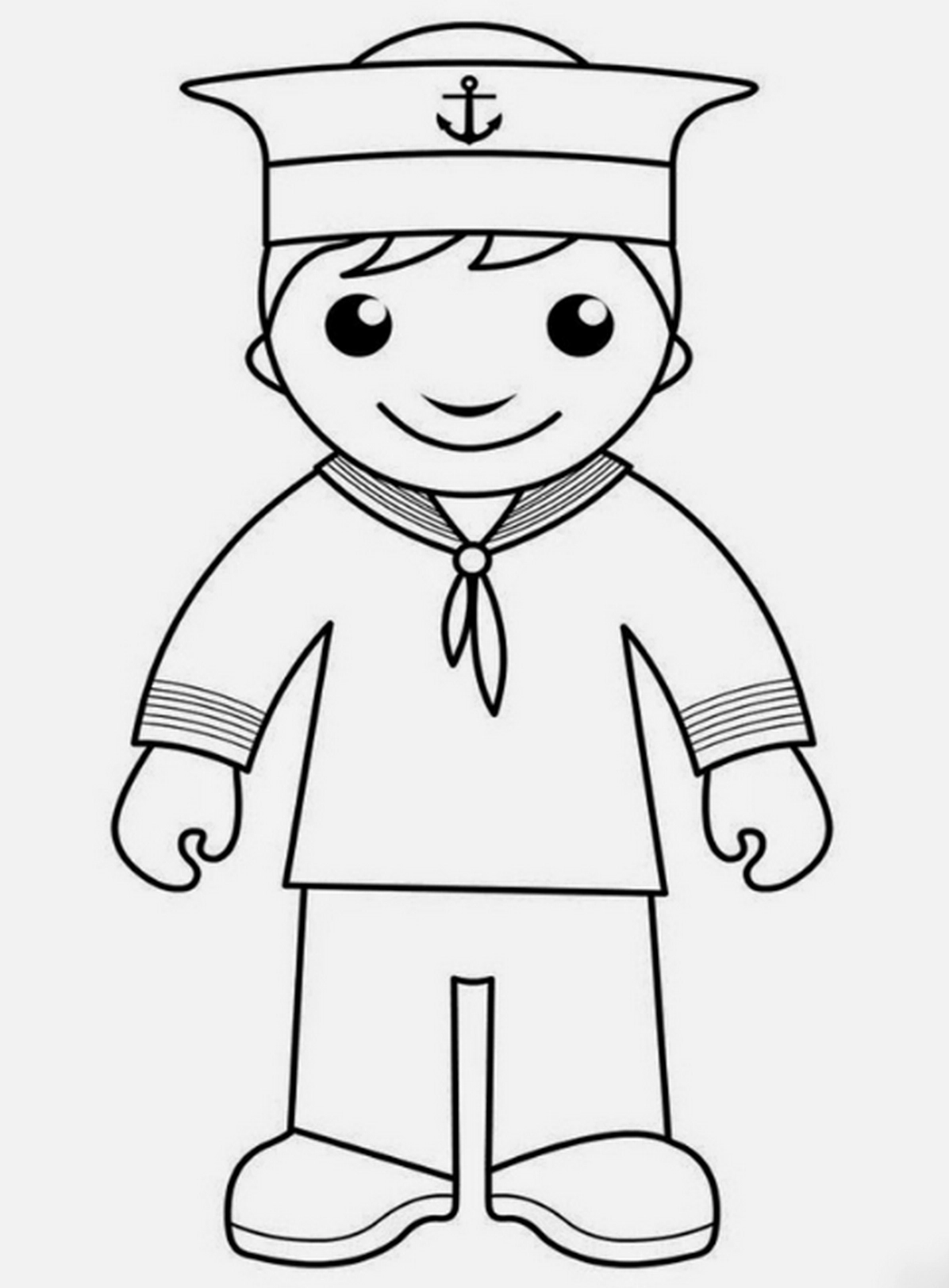 Tô màu quần áo chú bộ đội số 4 đáng yêu cho bé