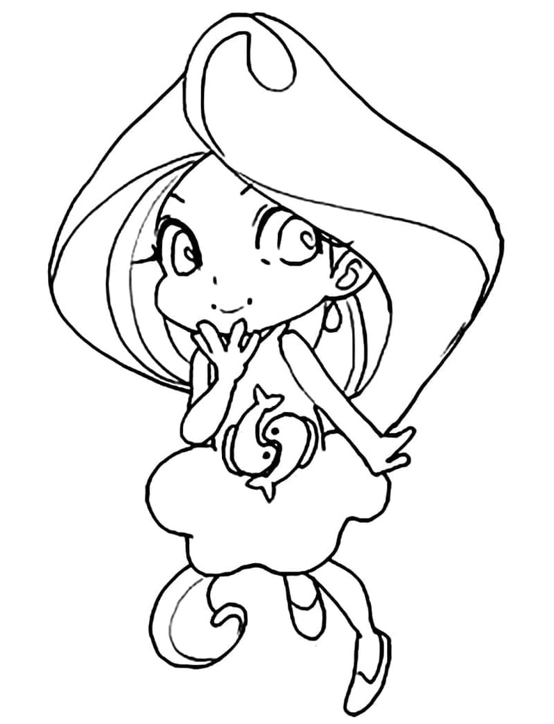 Tô màu sáng tạo với tranh tô màu 12 cung hoàng đạo chibi nữ sinh động