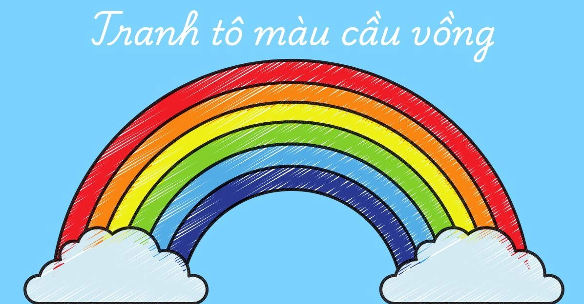 Tổng hợp 30 tranh tô màu ngôi nhà cầu vồng đẹp nhất cho bé