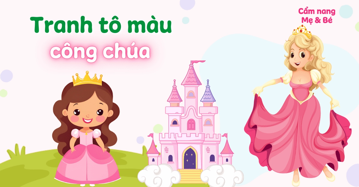 Tổng hợp 40 tranh tô màu công chúa thay quần áo đáng yêu cho bé gái