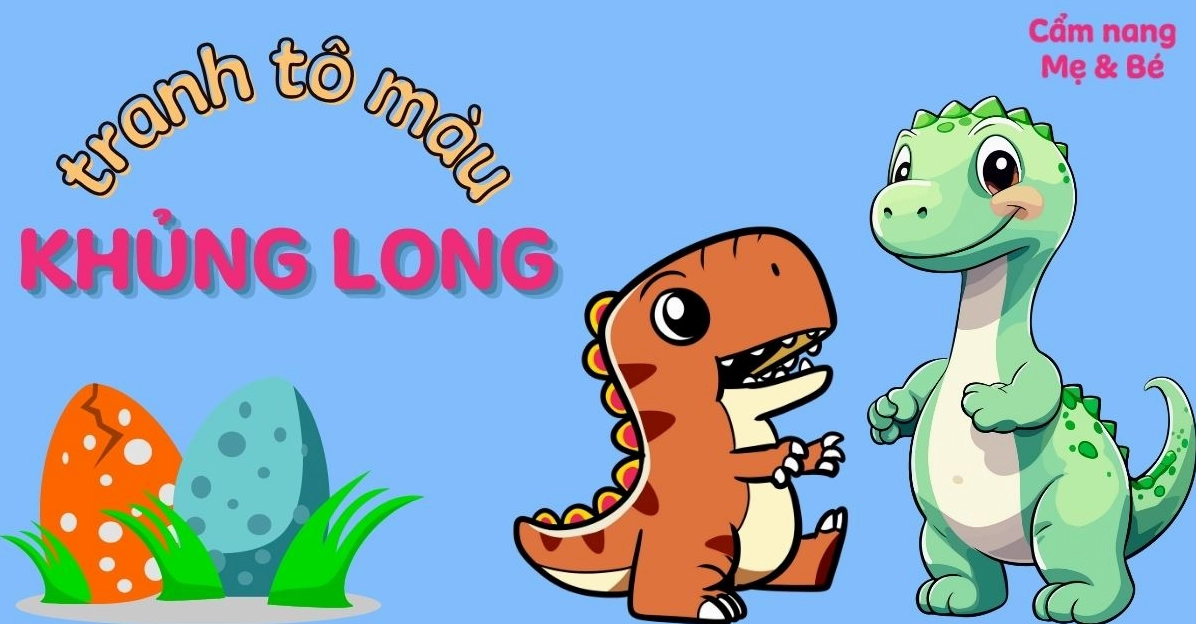 Tổng hợp bộ tranh tô màu khủng long bay dễ thương giúp bé phát triển trí tuệ