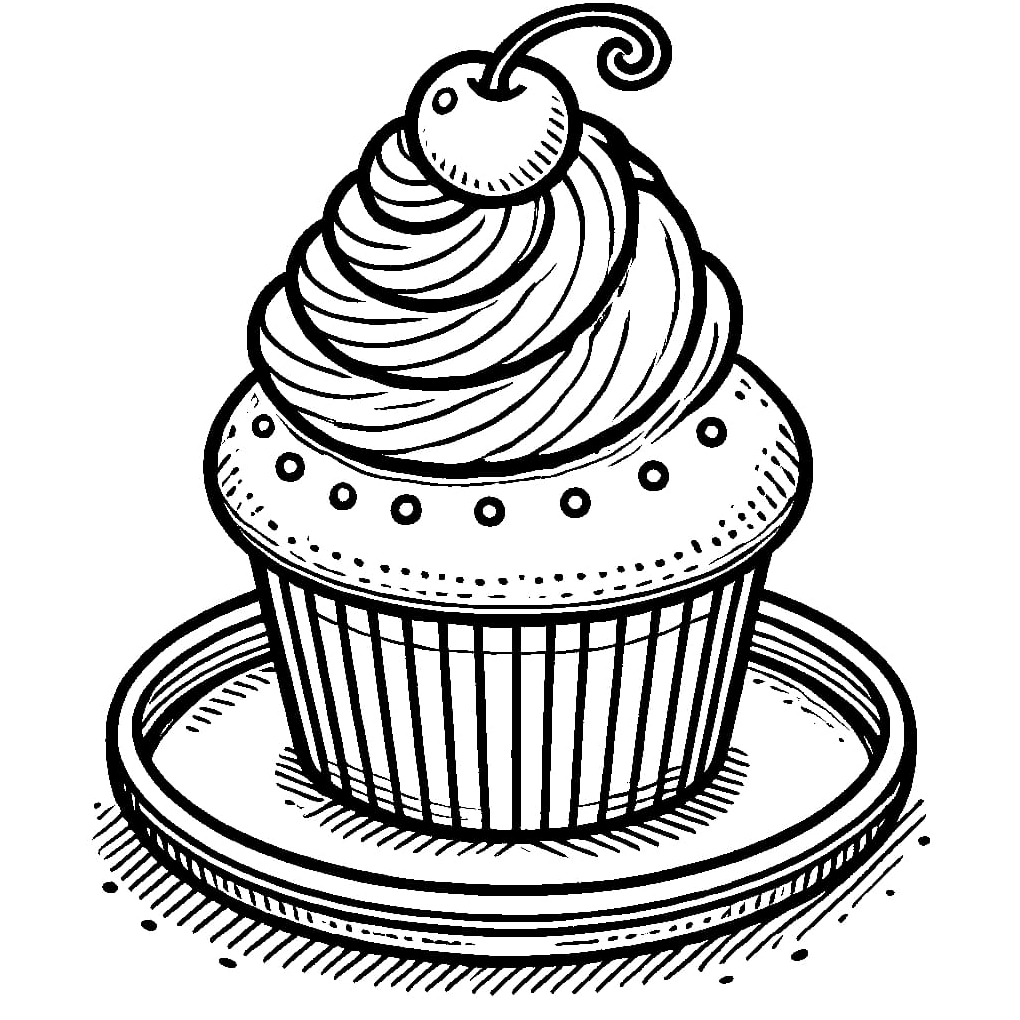 Tranh tô màu bánh ngọt ngon lành hấp dẫn mọi ánh nhìn của bé