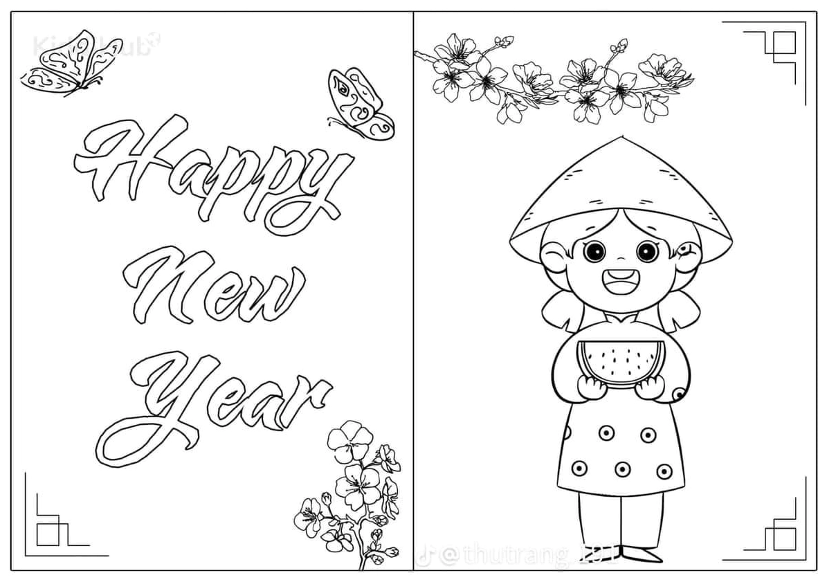tranh tô màu bé chúc tết ông bà khơi dậy tiềm năng nghệ thuật