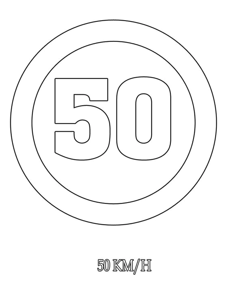 Tranh tô màu biển báo cấm đẹp và dễ in tại nhà