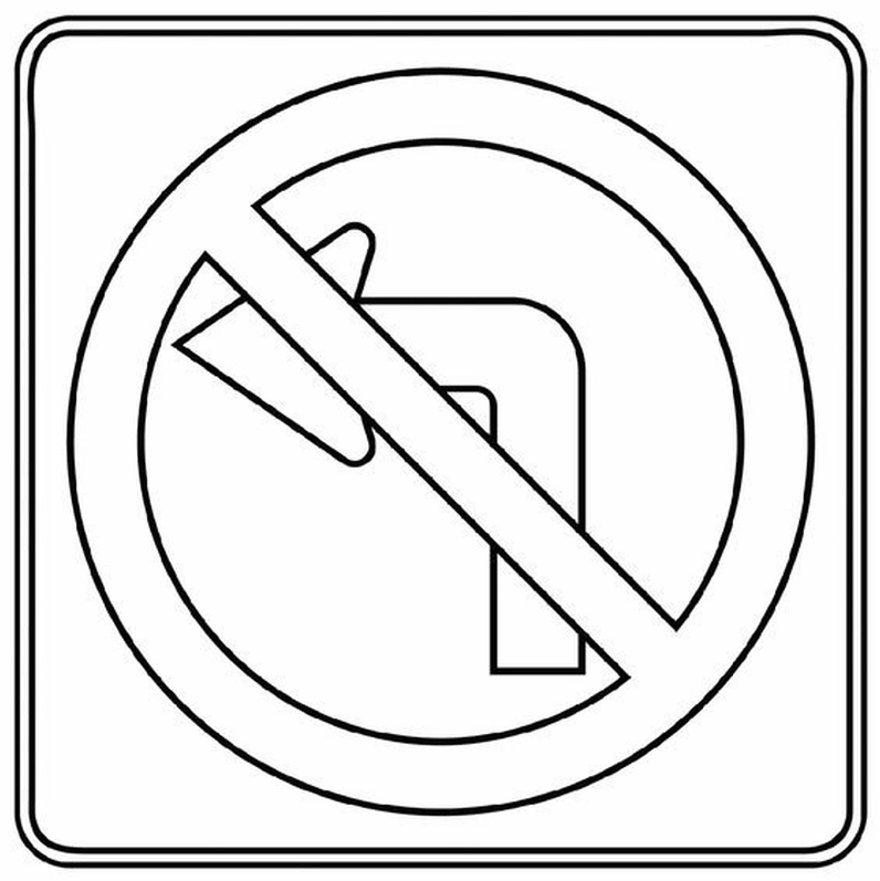 tranh tô màu biển báo cấm rèn luyện kỹ năng tô màu