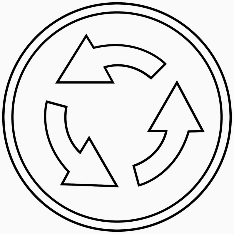 Tranh tô màu biển báo chỉ dẫn hấp dẫn dễ tô