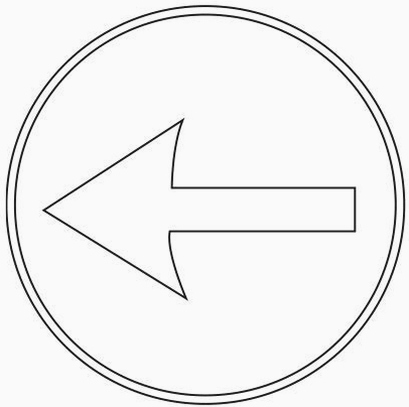 Tranh tô màu biển báo chỉ dẫn rõ nét cho bé mầm non