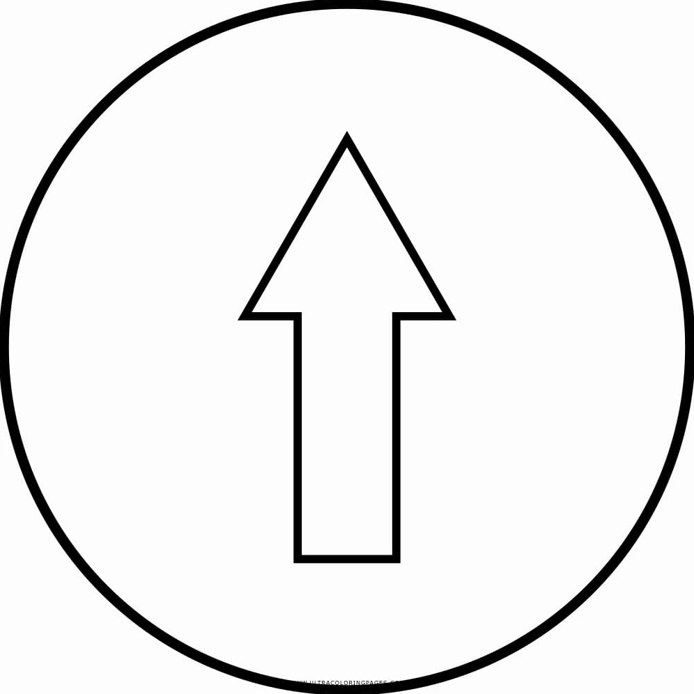 tranh tô màu biển báo chỉ đường phía trước