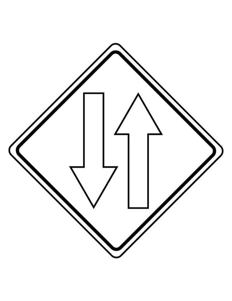 Tranh tô màu biển báo giao thông đường bộ giúp bé học an toàn