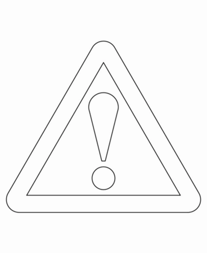 tranh tô màu biển báo nguy hiểm