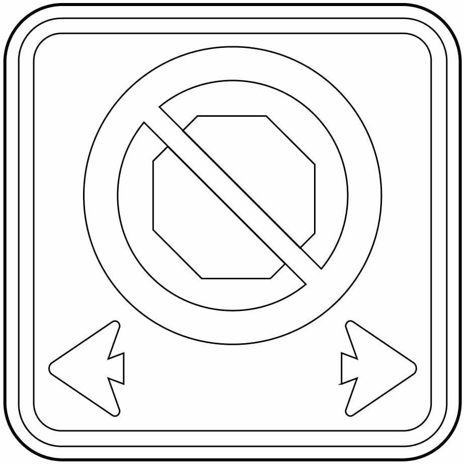 tranh tô màu biển cấm dừng