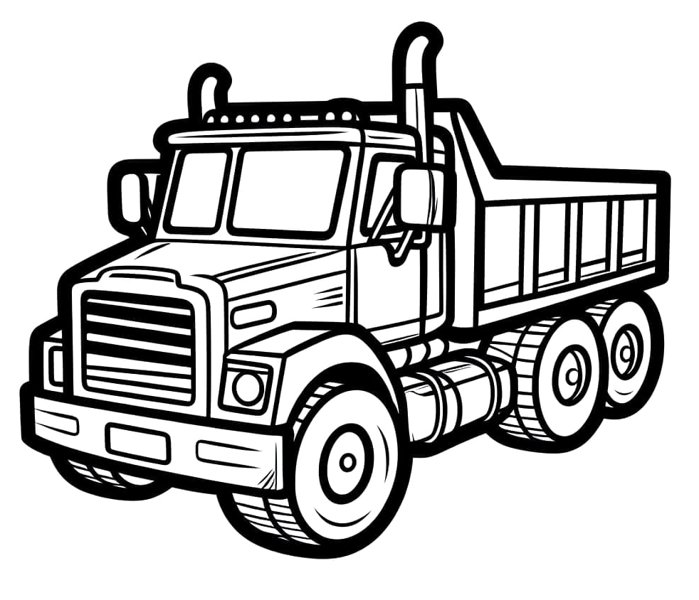 Tranh tô màu chiếc xe tải mang phong cách cực ngầu thu hút mọi ánh nhìn