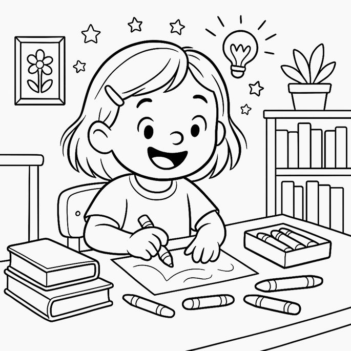 Tranh tô màu cho trẻ em phát triển tư duy