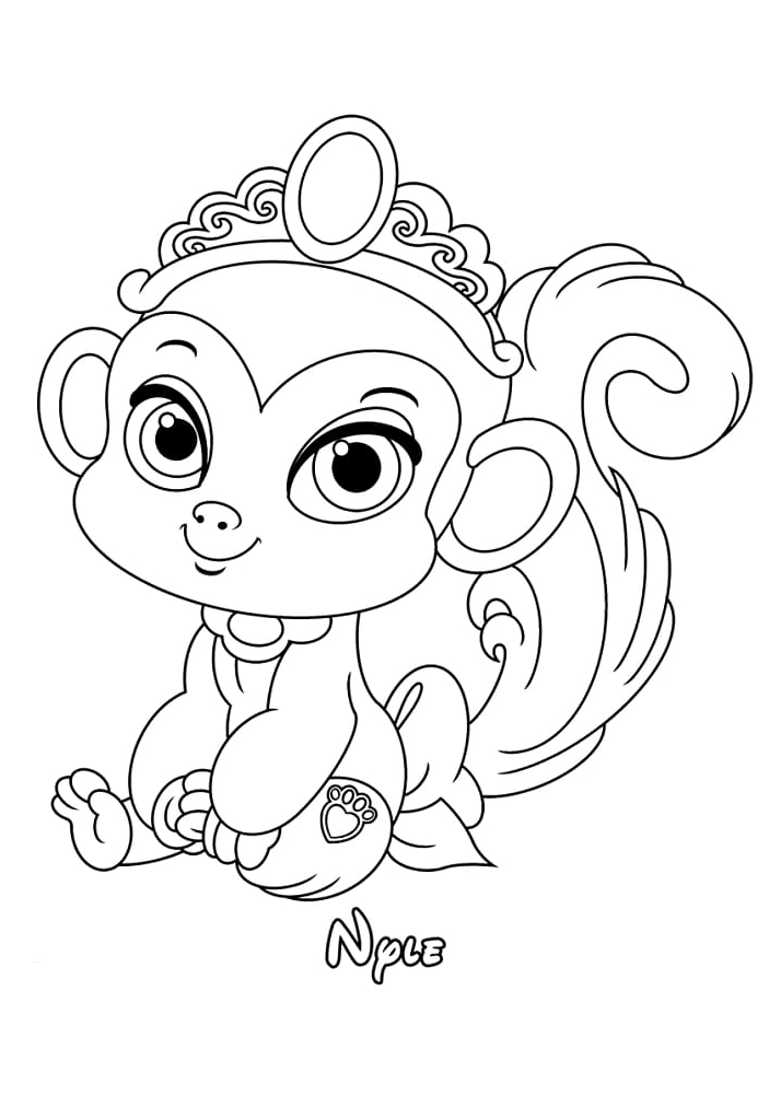 tranh tô màu công chúa thay quần áo Nyle và thú cưng