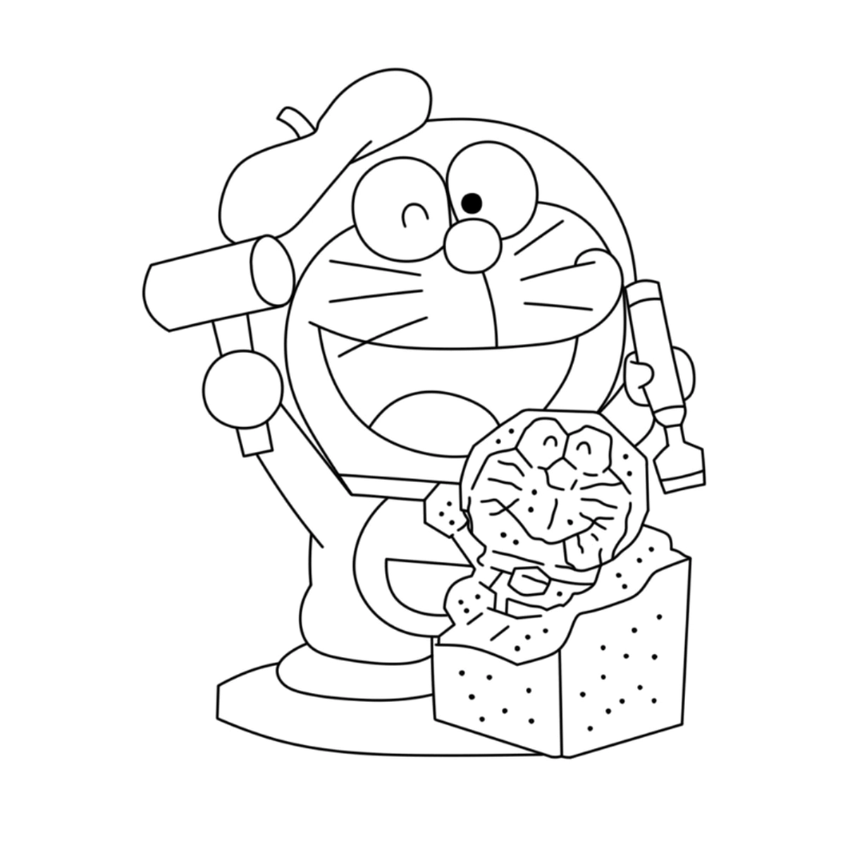 Tranh tô màu Doraemon số 3 nhí nhảnh