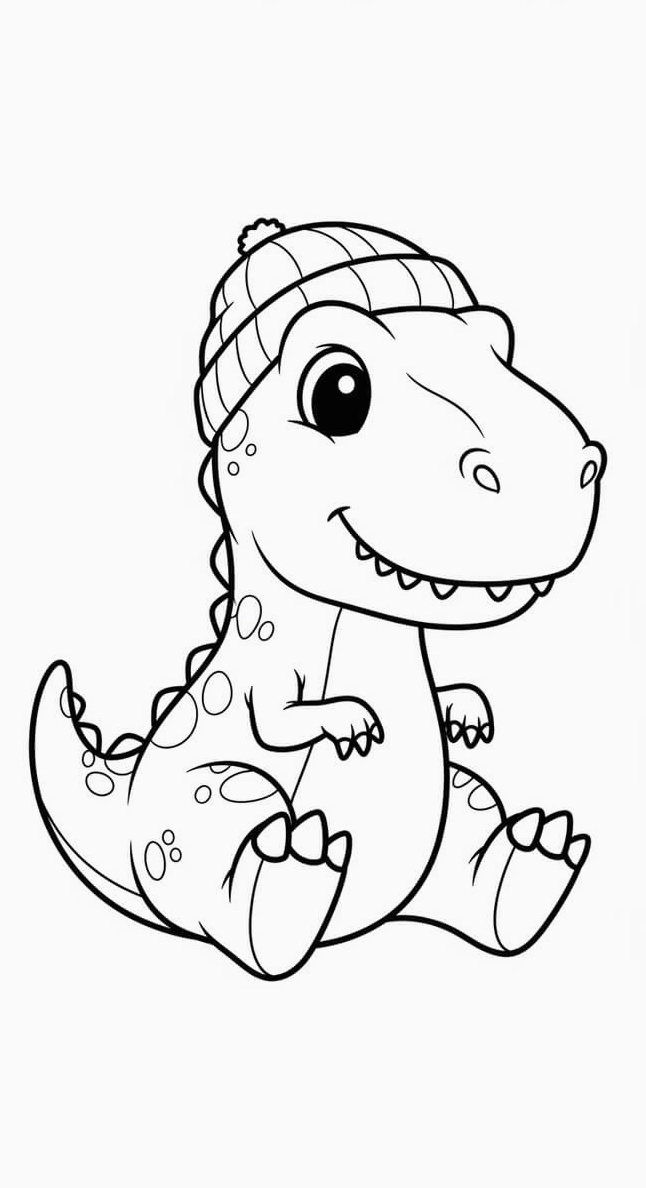 Tranh tô màu khủng long bạo chúa T-Rex 1 chân thực