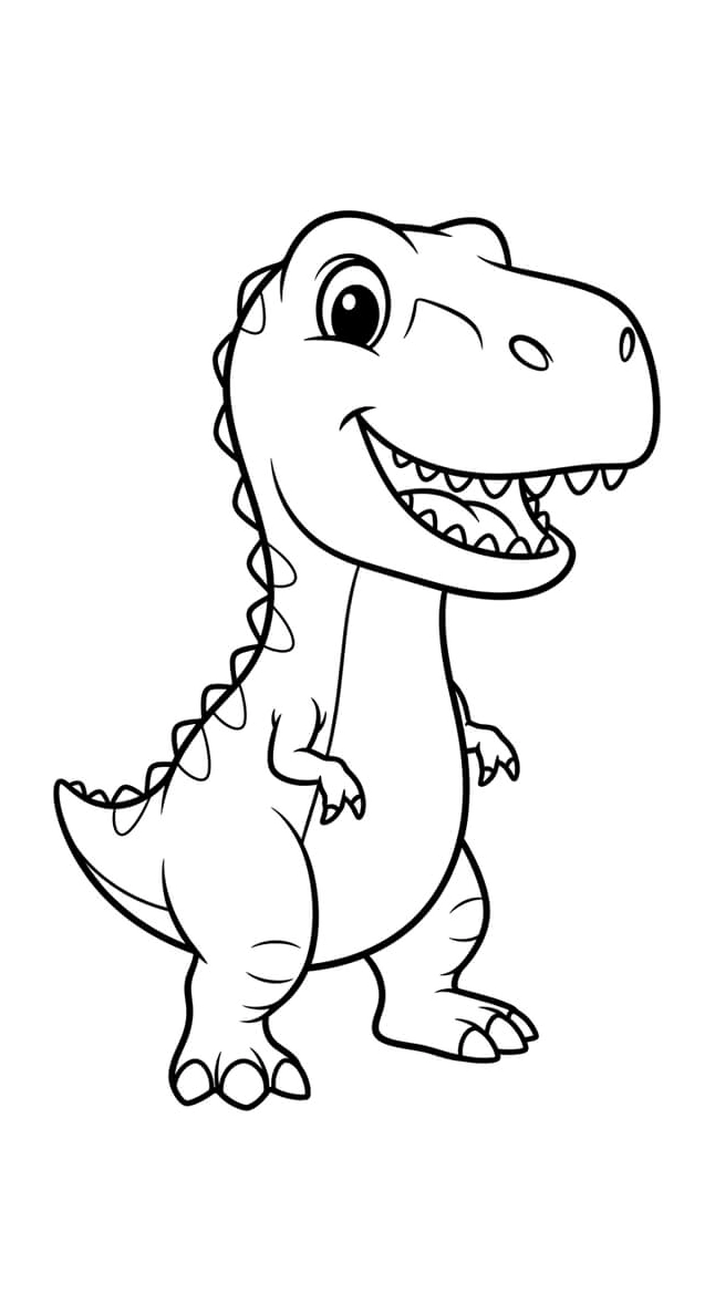 Tranh tô màu khủng long bạo chúa T-Rex 3 dũng mãnh