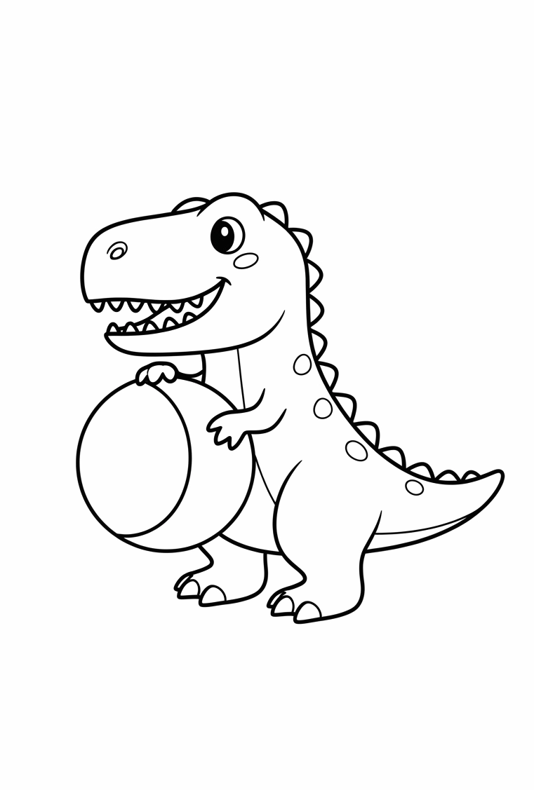 Tranh tô màu khủng long bạo chúa T-Rex 5 hoành tráng