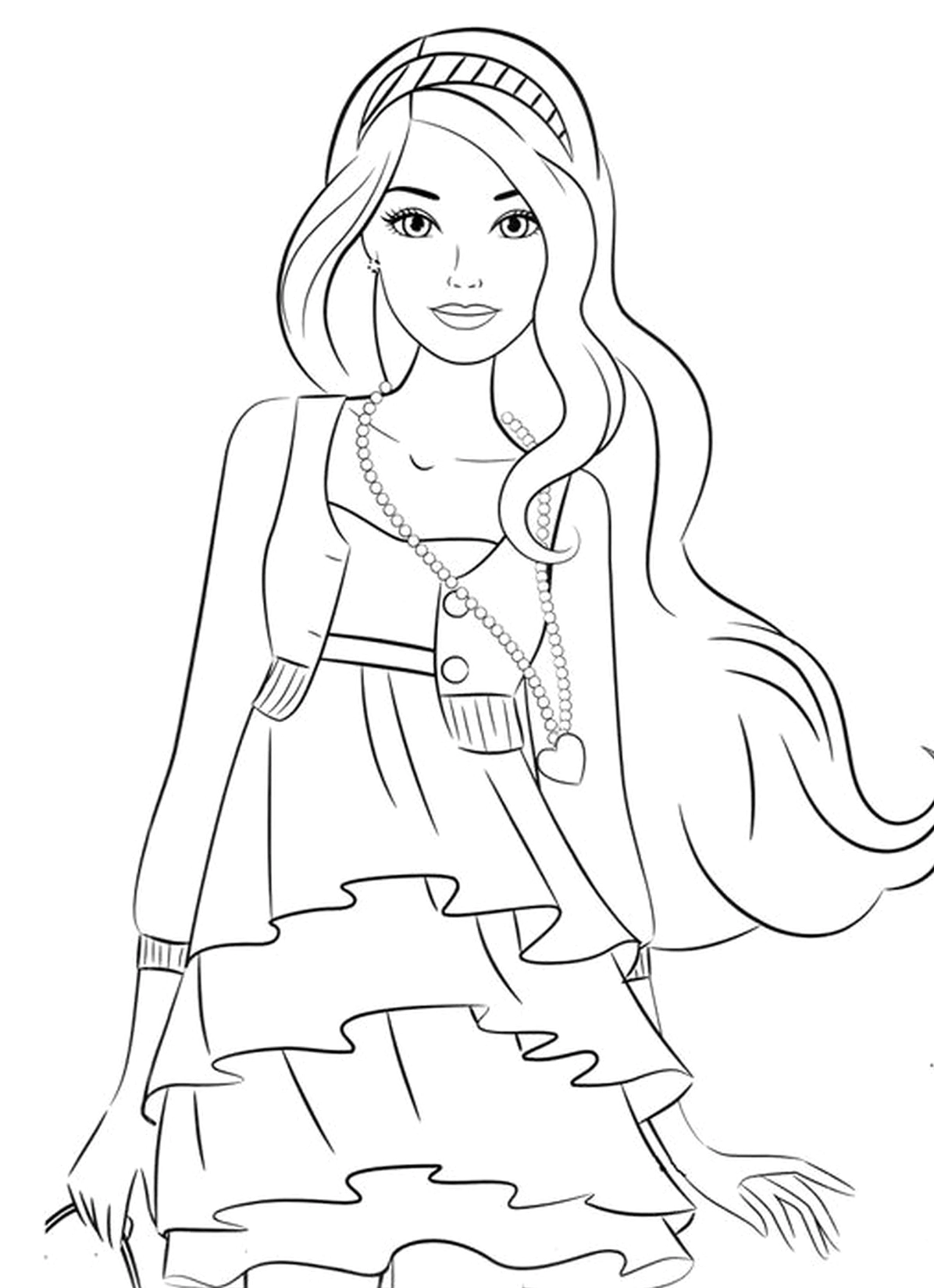 Tranh tô màu ngôi nhà búp bê barbie số 5