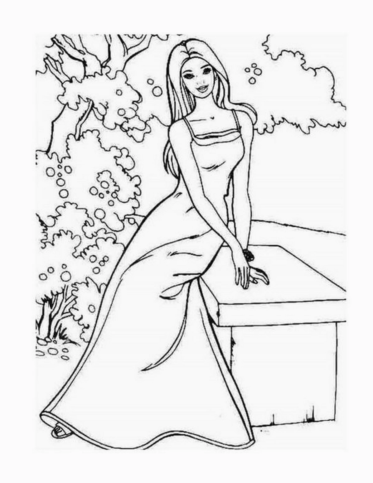 Tranh tô màu ngôi nhà búp bê barbie số 6