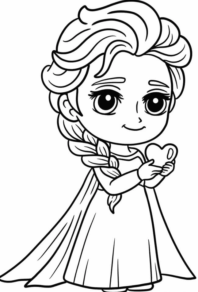 Tranh tô màu ngôi nhà búp bê chibi số 10