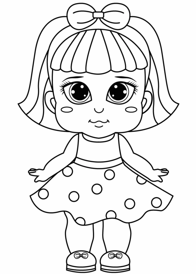 Tranh tô màu ngôi nhà búp bê chibi số 2