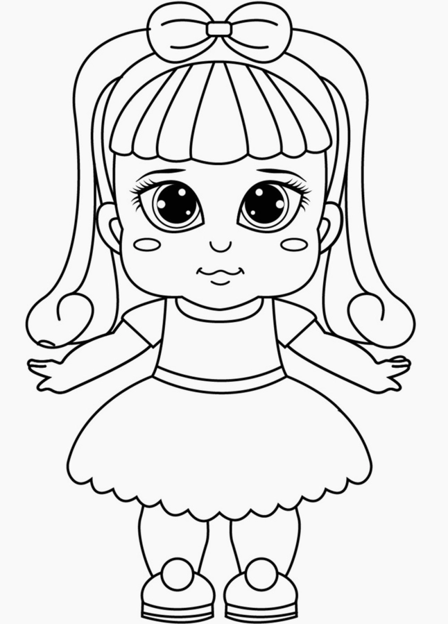 Tranh tô màu ngôi nhà búp bê chibi số 7