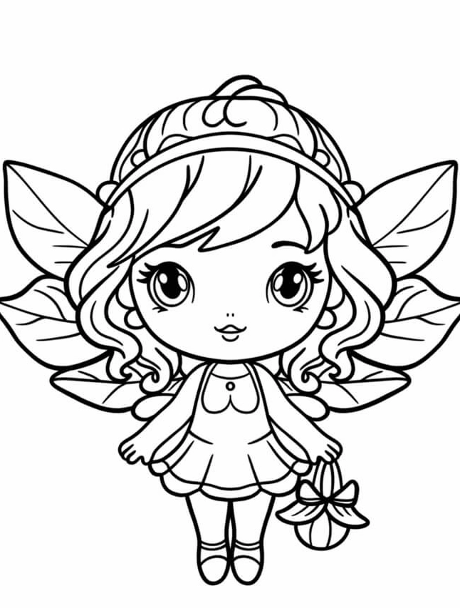 Tranh tô màu ngôi nhà búp bê chibi số 9