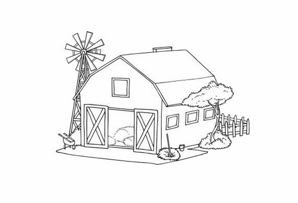 tranh tô màu ngôi nhà đơn giản số 4