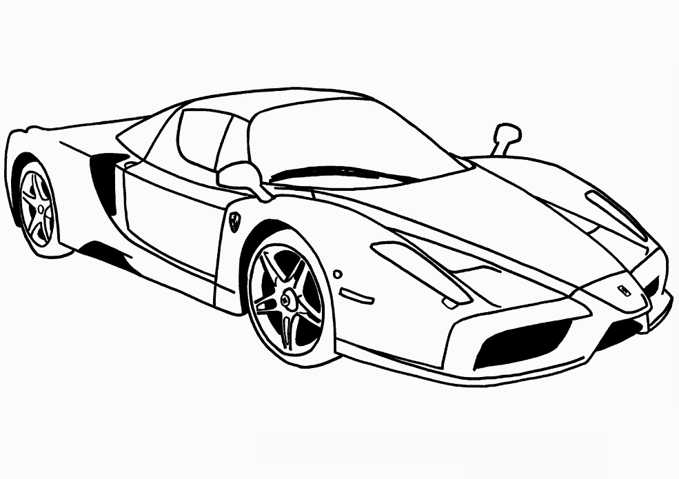 Tranh tô màu siêu xe ferrari enzo tốc độ