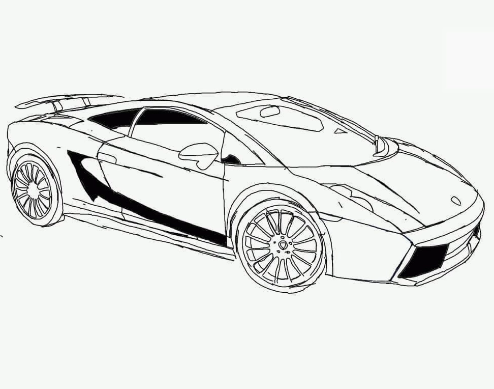 Tranh tô màu siêu xe lamborghini cực chất cho bé trai