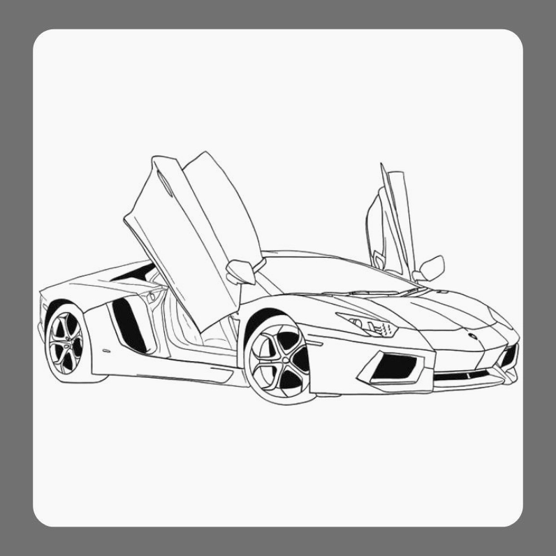 Tranh tô màu siêu xe lamborghini đẹp miễn chê