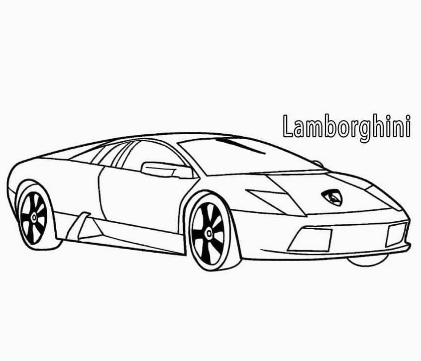 Tranh tô màu siêu xe lamborghini đẹp và ngầu nhất